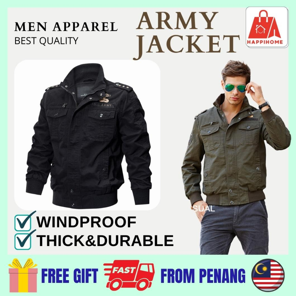Military Jacket Men Army Tactical Windbreaker Waterproof Jacket Zipper ...