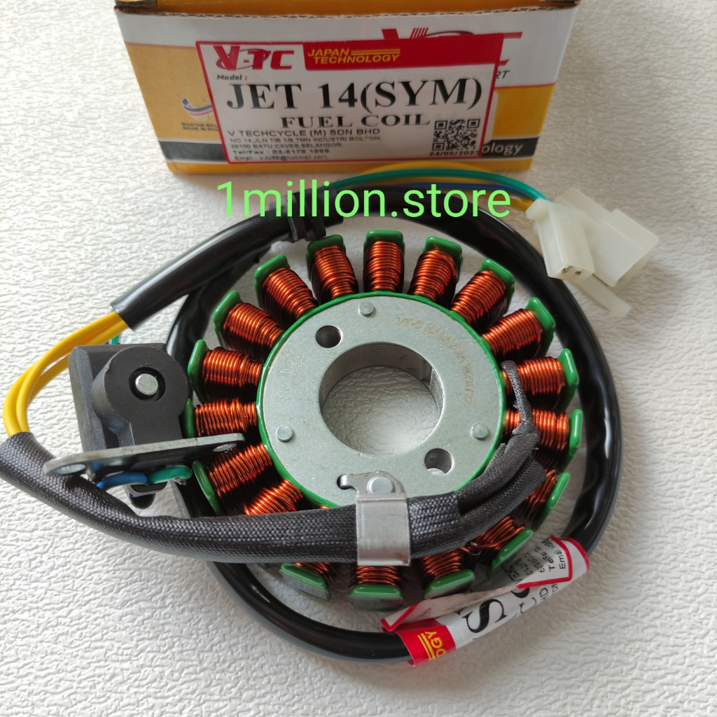 VTC FUEL COIL STARTER COIL SYM JETX JET X JET14 JET 14 125cc/200cc Shopee Malaysia