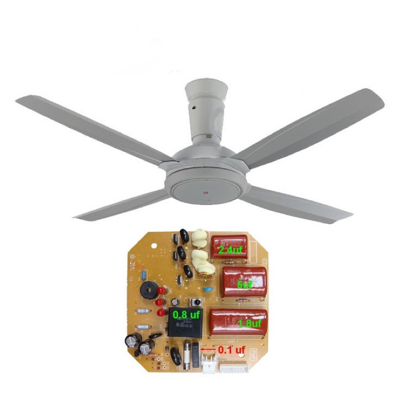 Panasonic KDK Ceiling Fan Condenser Capacitor 1.8uF 2.4uF 5uF 0.1uF 0