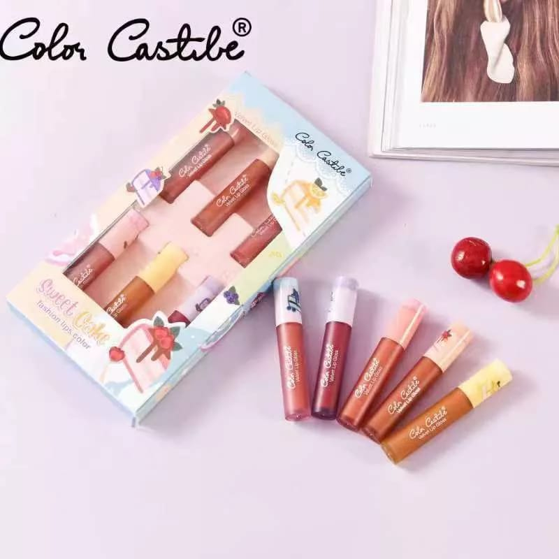 Color Castle Sweet Cup Cake Velvet Matte Lip Gloss Fashion Color 6in1 ...