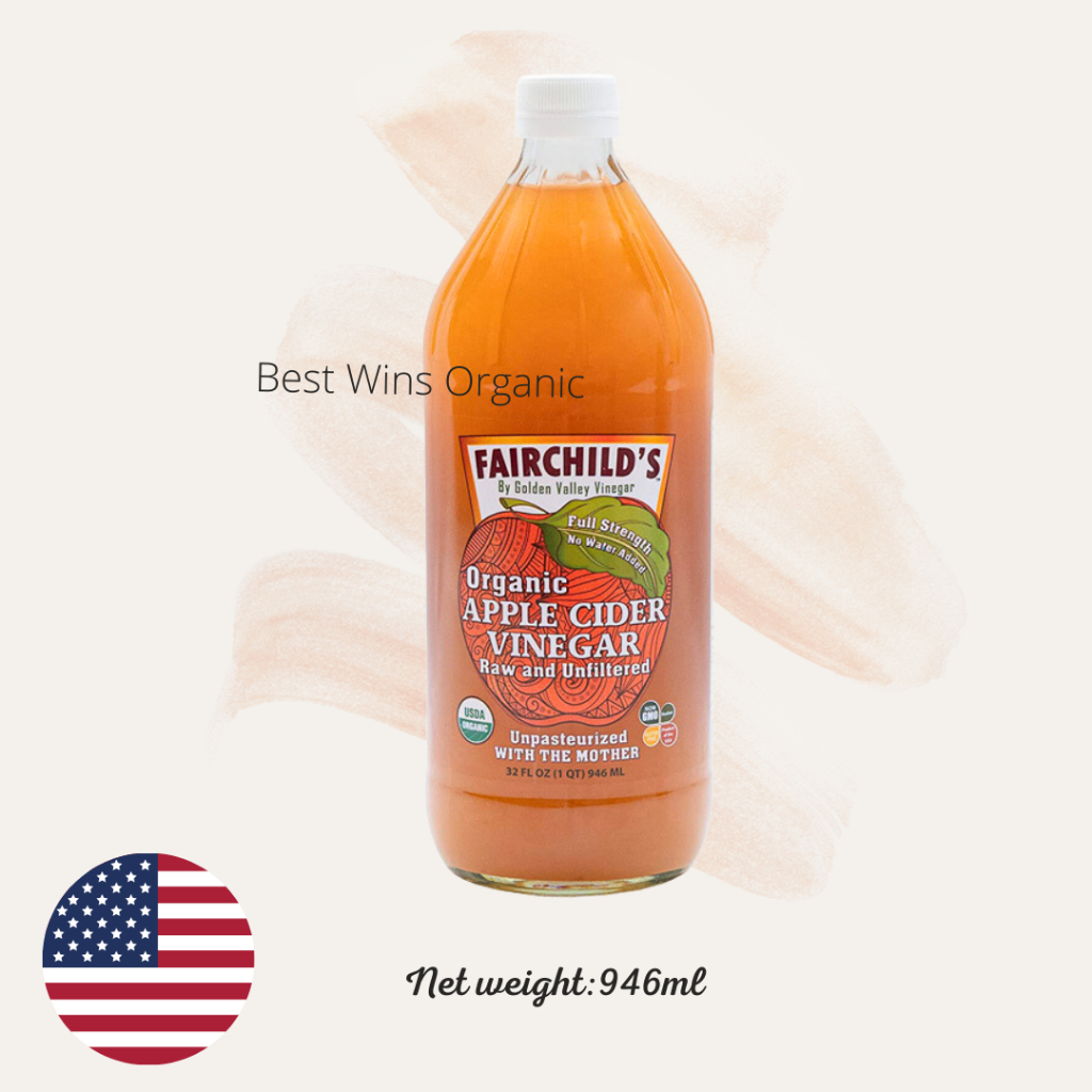 Fairchild's Organic Apple Cider Vinegar (946ml) 32oz 有机苹果醋 no added ...