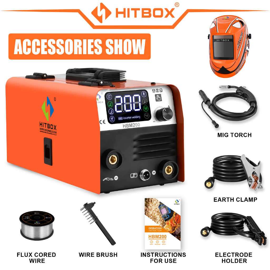 LATEST TECHNOLOGY HITBOX MIG INVERTER GASLESS WELDING MACHINE NO