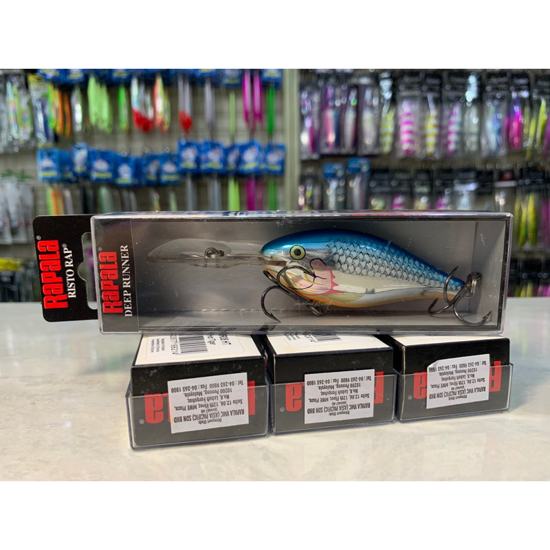 Leurre De Pêche Vintage Rapala Risto Rap RR-7 - Crankbait Bois - Teinte Verte