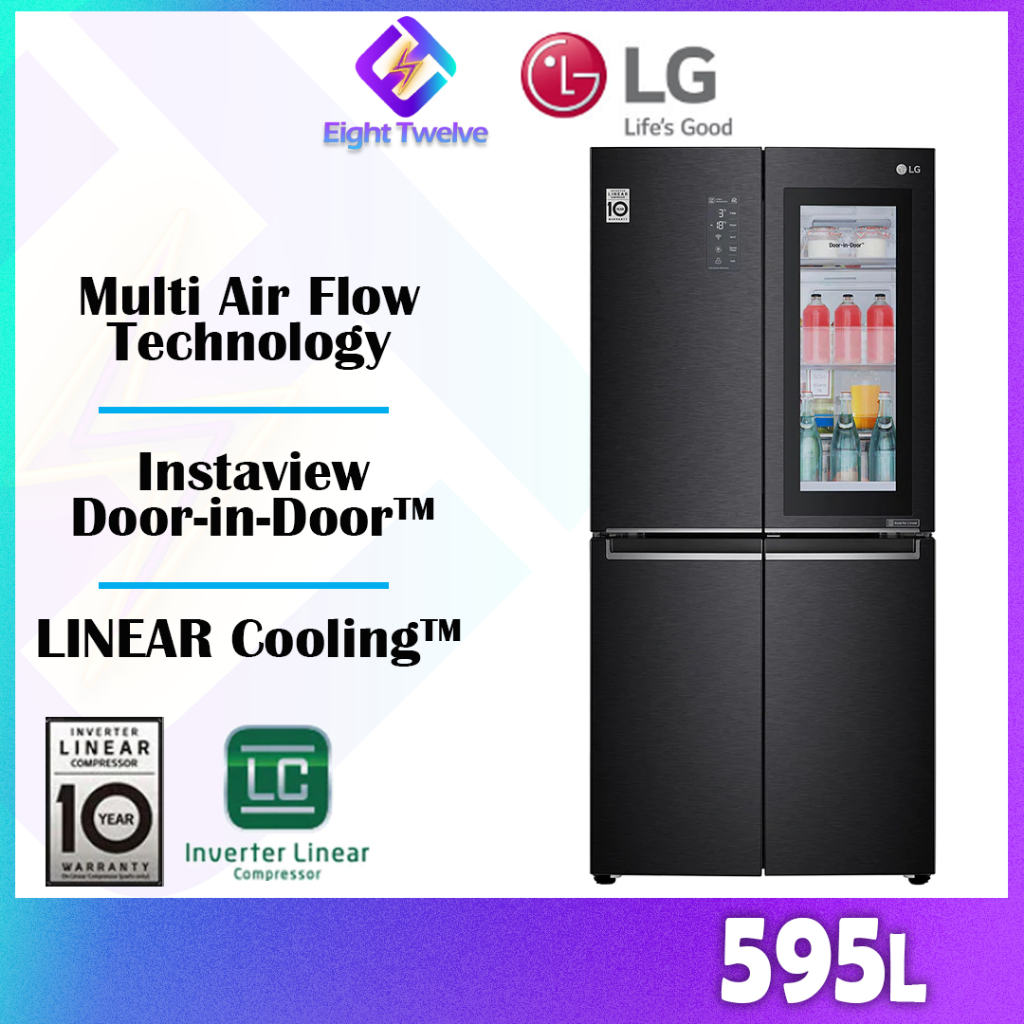 595L LG Linear Inverter Slim French Door Fridge Peti Sejuk with
