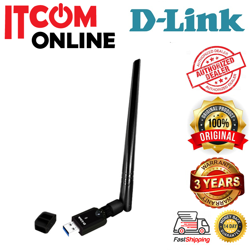 D Link Wifi Dualband Ac1200 Usb Adapter With Antenna Dwa 185 Shopee