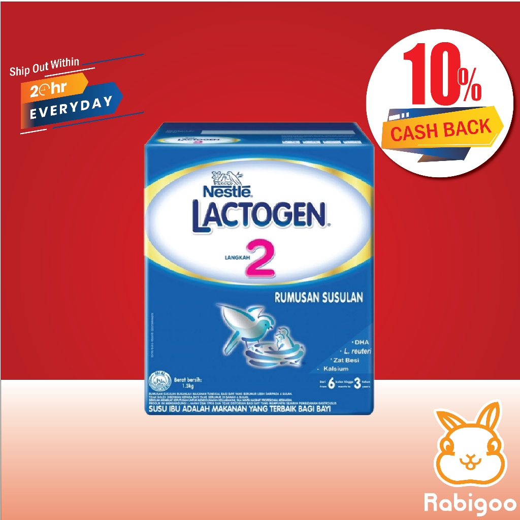 Nestle Lactogen Step 2 Follow Up Formula 1.3kg (milk formula) /langkah