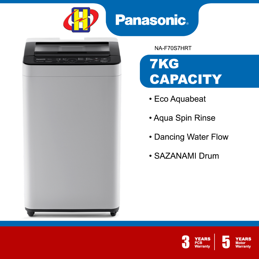 Panasonic Washing Machine (7KG / 8KG) Eco Aquabeat Top Load Washer NA