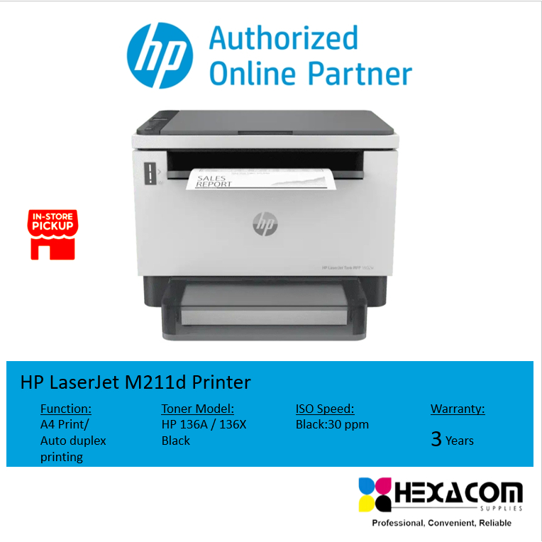 HP LaserJet M211d Printer