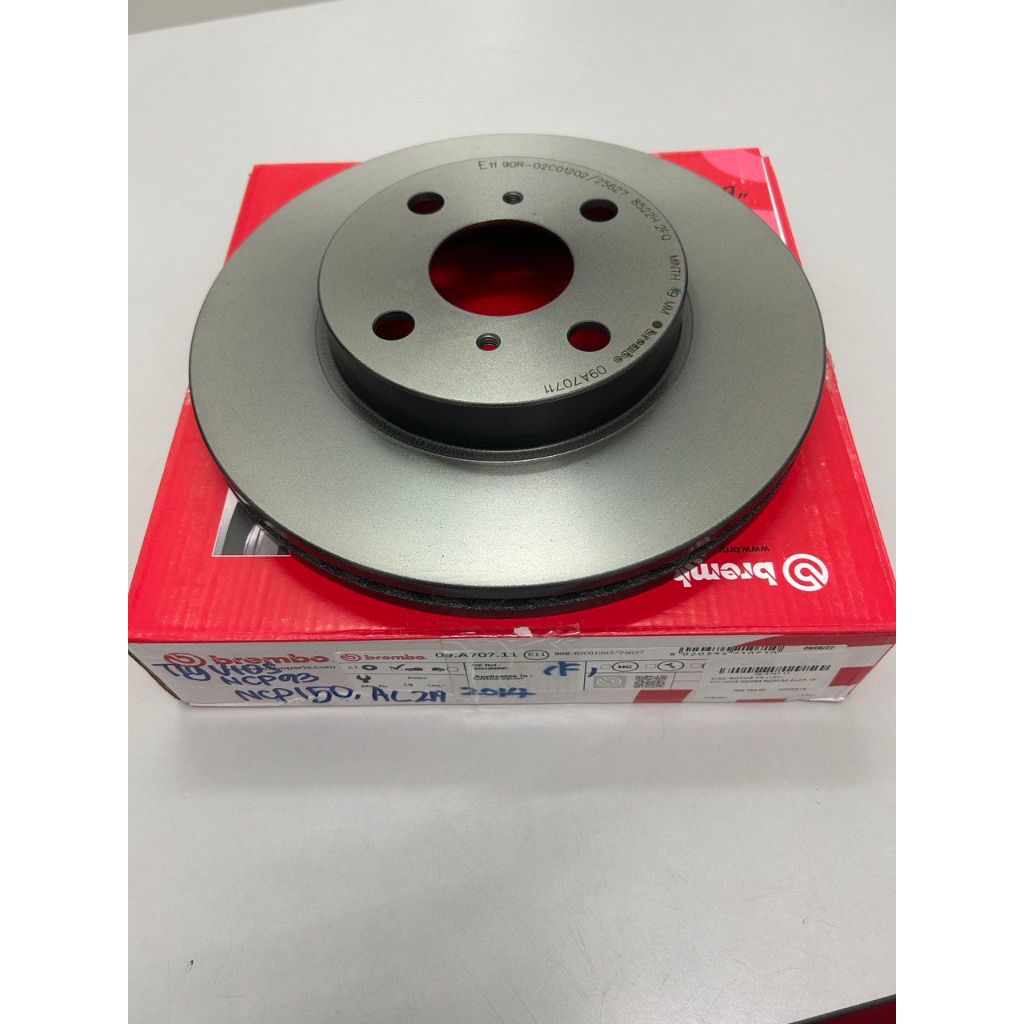 100 TRUSTED BREMBO FRONT BRAKE DISC ROTOR TOYOTA VIOS NCP93 NCP150