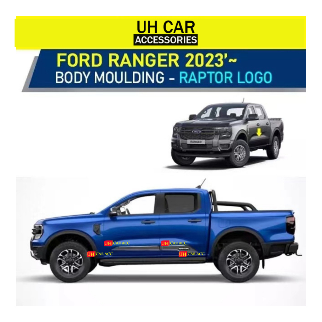 FORD RANGER T9 2023 RAPTOR SIDE DOOR PANEL COVER CLADDING MOULDING ...