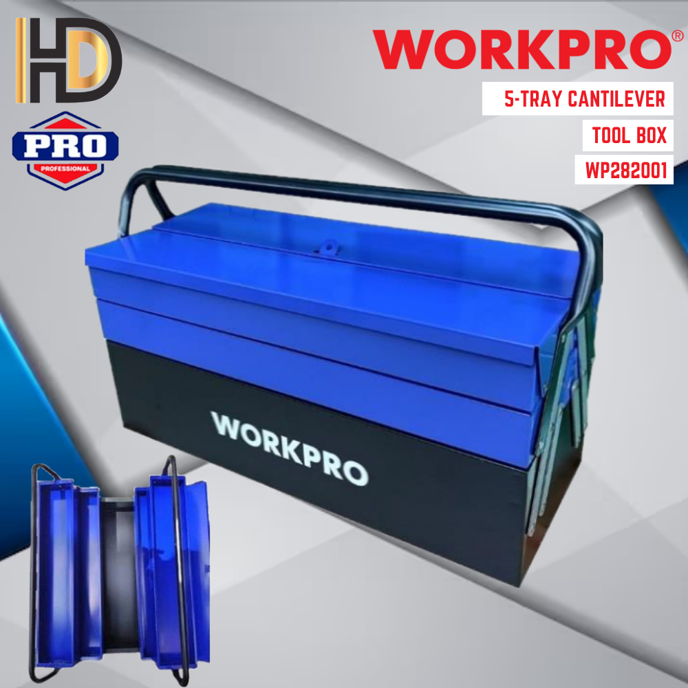 WORKPRO WP282001 5Tray Cantilever ToolBox / 2 YEAR WARRANTY Shopee