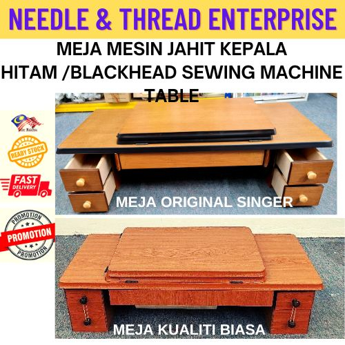 MEJA MESIN JAHIT KEPALA HITAM 5 LACI / SEWING MACHINE TABLE FOR