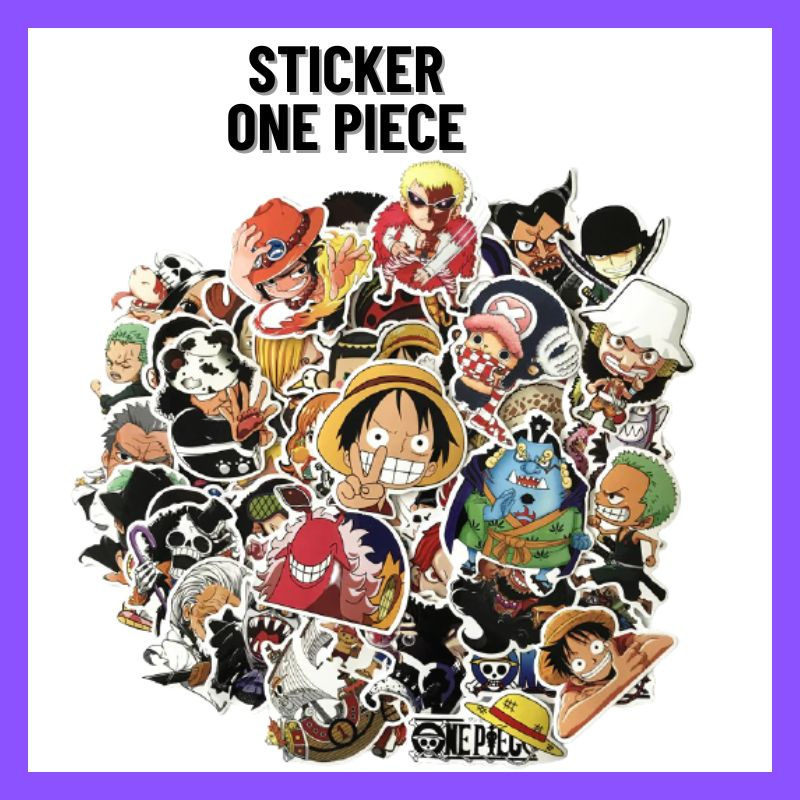 One Piece Stickers Sticker Anime 60 Keping Stiker Waterproof Laptop ...