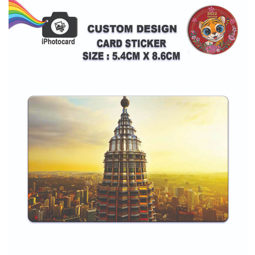 Custom Design Card Sticker - Credit Card Size : 5.4cm x 8.6cm - Design ...