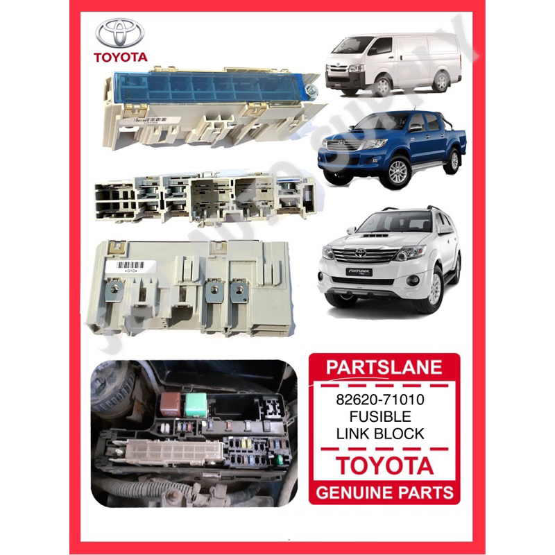 8262071010 ORIGINAL MAIN FUSE BOX FUSIBLE LINK FOR USE ON TOYOTA