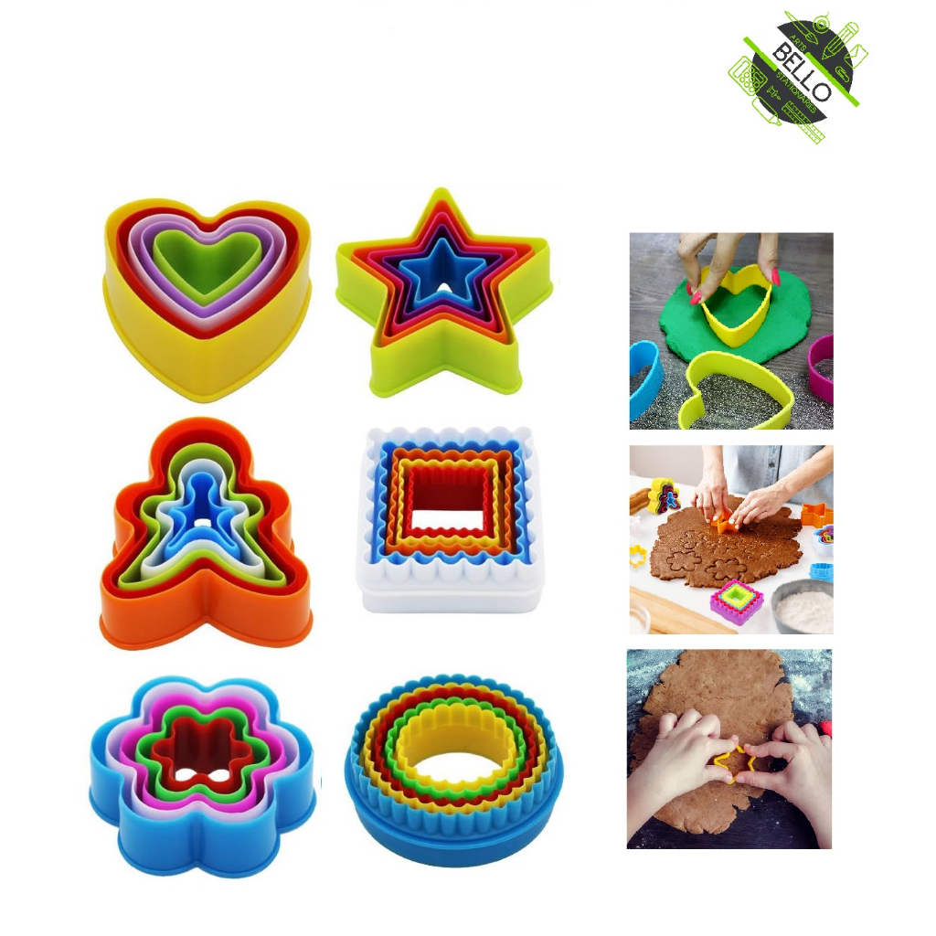 [DIY CRAFT] Multicolor Color Clay & Cookie cutter Knife & Mold(Acuan ...