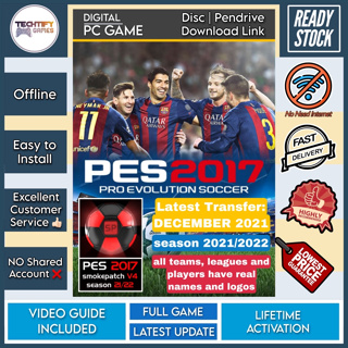 💥NEW HOT💥 (PC GAME) PES 2017 + NEW SEASON PATCH 2024 - DVD,PENDRIVE