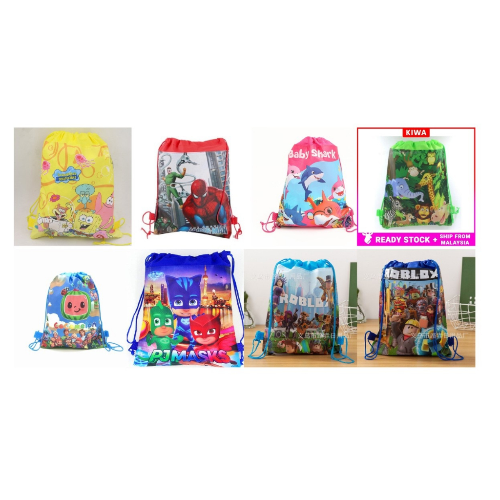 Draw drawstring gift bag cartoon theme | Shopee Malaysia