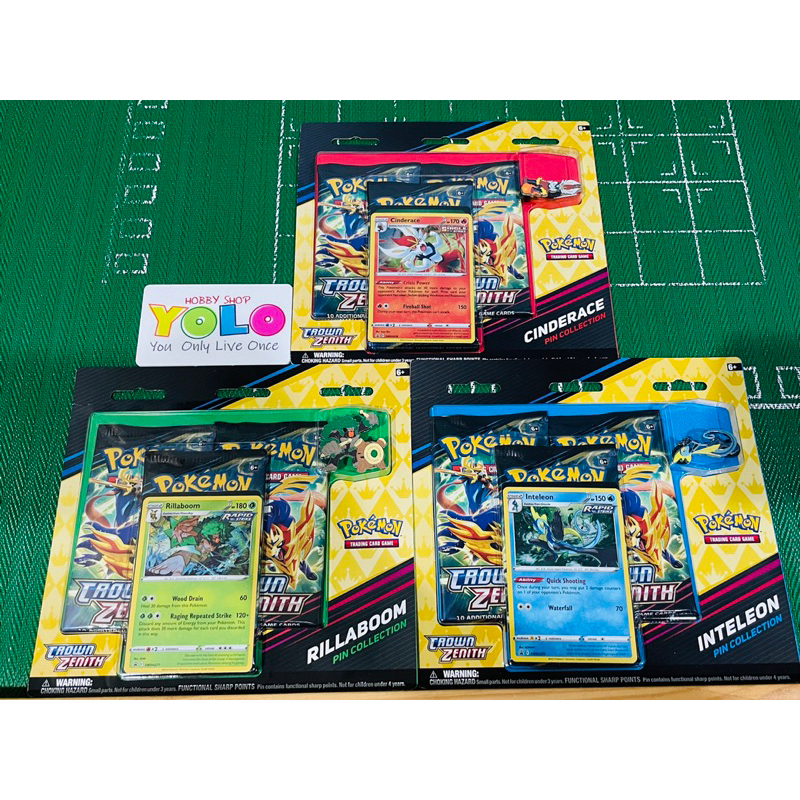 Pokemon Trading Card Games:Crown Zenith Pin Collection Blister Pack ...