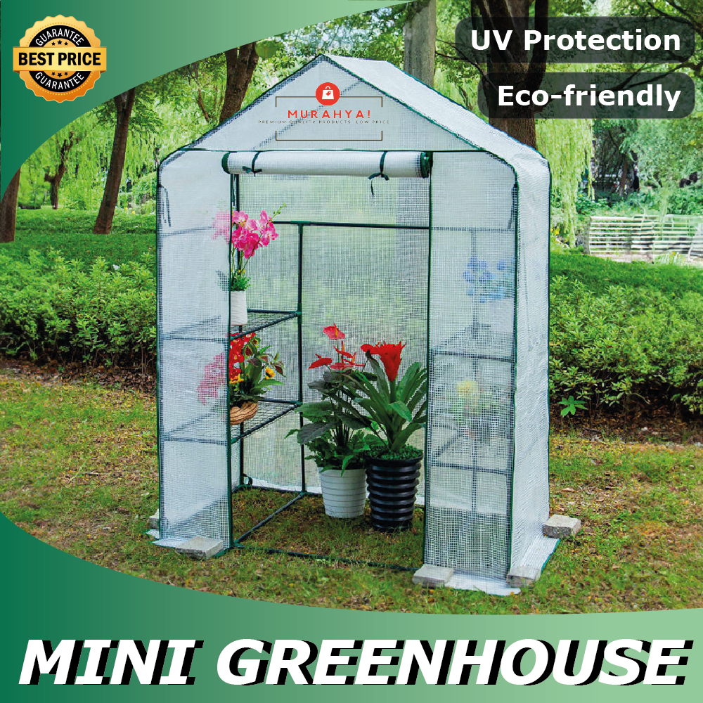 Greenhouse Pvc Plastic Netting Garden Shed Shelf Plastik Rumah Hijau 