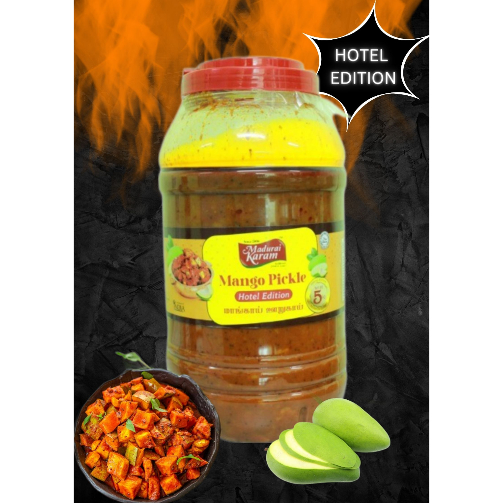 MADURAI KARAM CUT MANGO PICKLE 5 KG /MANGAA ACHAAR 5 KG (HOTEL EDITION ...