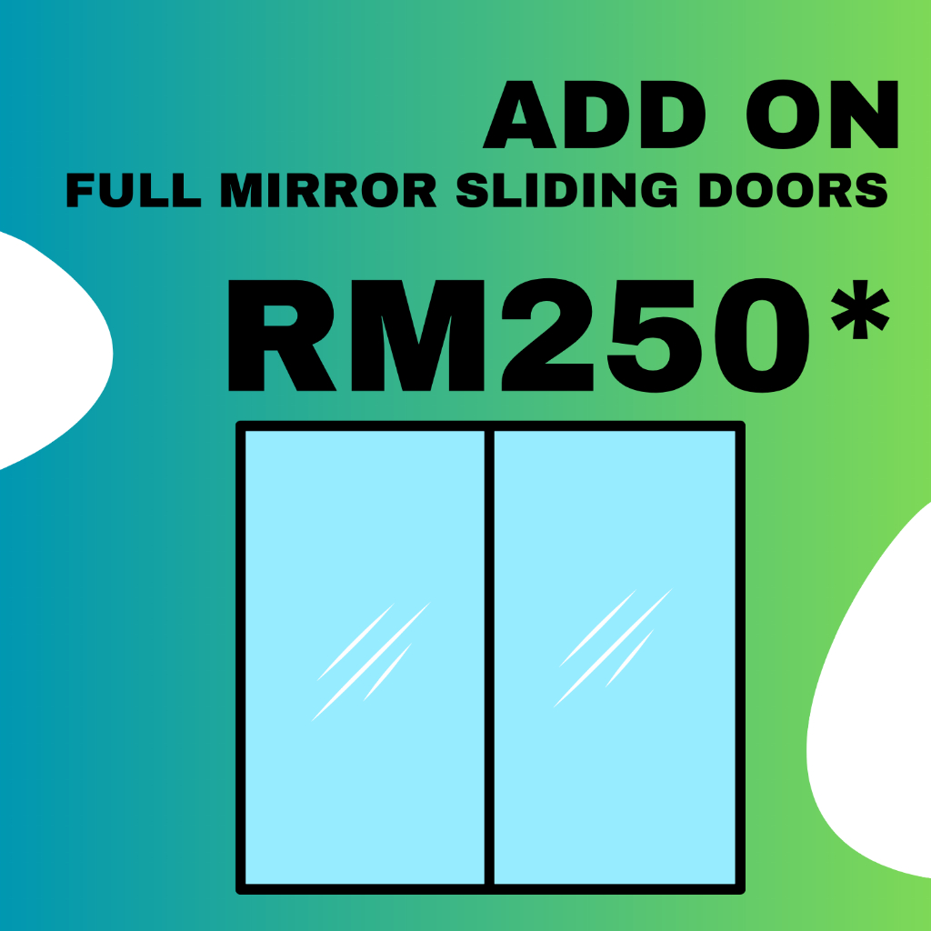 ADD ON full Mirror sliding doors Shopee Malaysia