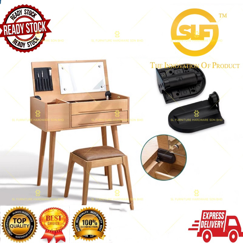 SLF High Quality Mirror upper hinge DIY Dressing Table Chest Soft