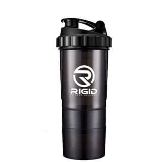 RF Odour-proof Leakproof BPA-Free PP & Stainless Steel Protein Shaker Bottle  w/ Whisk – Rigid Fitness