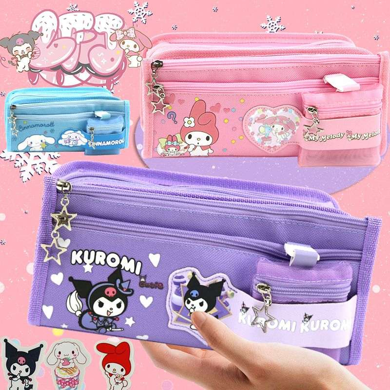 ZIPIT Corduroy Pencil Case For School - Large Capacity (Holds 60+ Pens), Machine Washable, Soft Interior, For Girls & Boys (Pink)