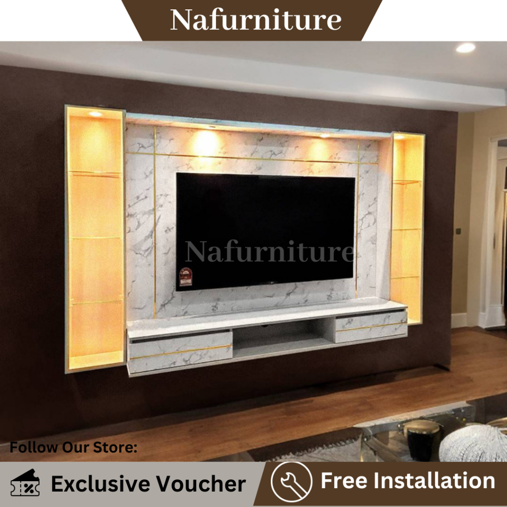 🔥 New Arrival 🔥 Nafurniture TV 8ft Hanging Almari TV Dinding Shopee Malaysia