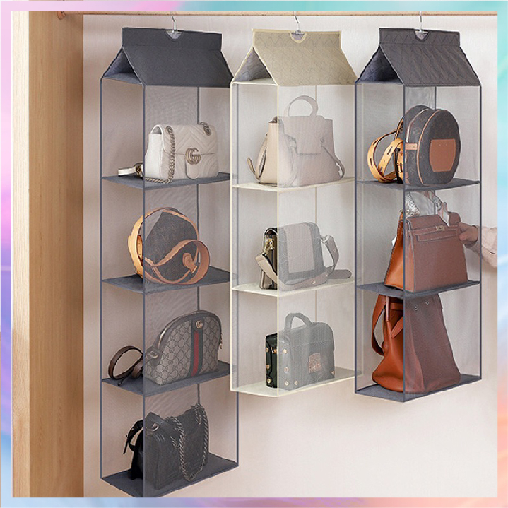 Handbag Rack Organizer Hanging Wardrobe Storage Bag Hanger Pouch