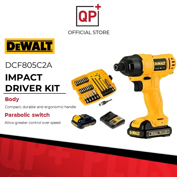 DEWALT IMPACT WRENCH DRILL DCF805C2AB1 12 WITH 27PCS ACCESSORIES