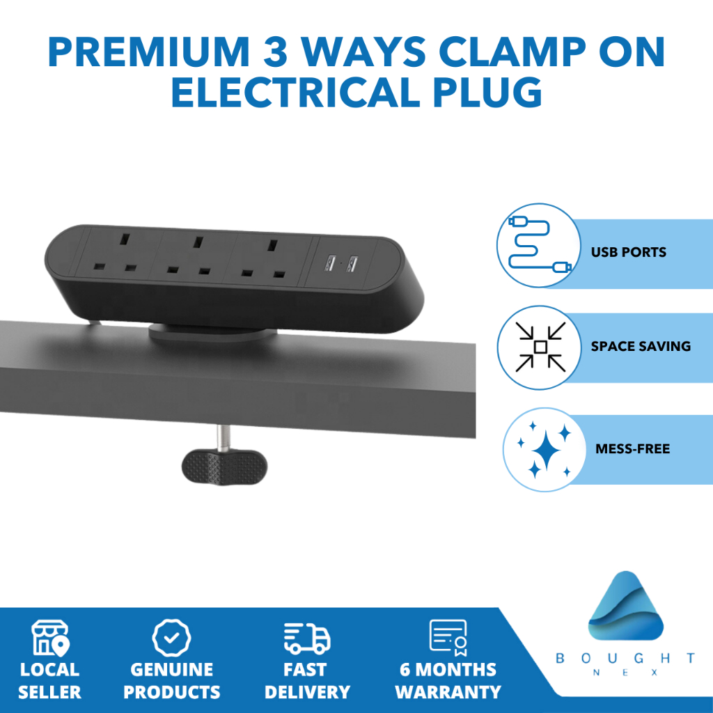 Premium Design Clamp On 3ways Plug Electrical Switch Strip Socket Clamp ...