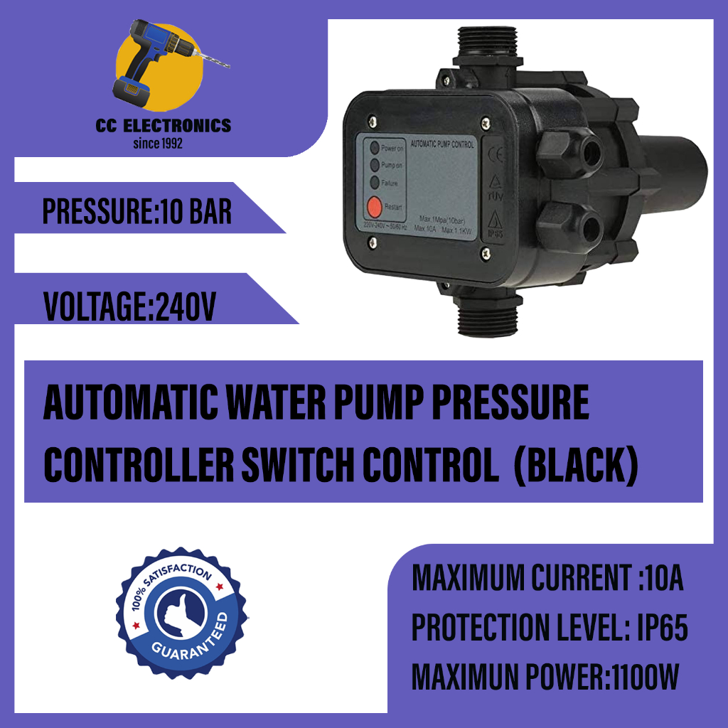 Automatic Water Pump Pressure Controller Switch Control 220 V (Black ...