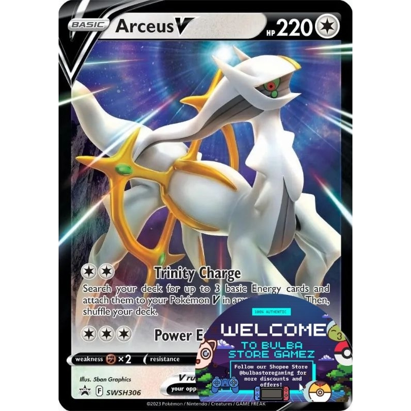 Arceus V SWSH306 Ultra Rare Promo Pokmon TCG Card Game Sword & Shield  Original | Shopee Malaysia