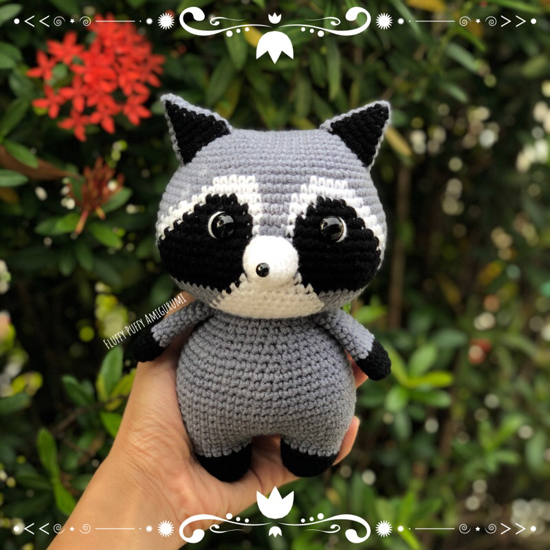 [Ready Stock] Handmade Amigurumi Racoon Plushies Crochet Decorations ...