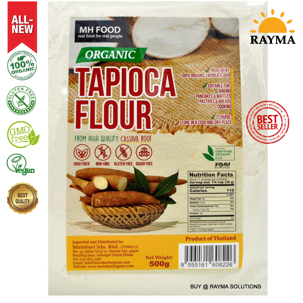 MH FOOD Premium Organic Tapioca Flour, Gluten-Free, 500g | Shopee Malaysia