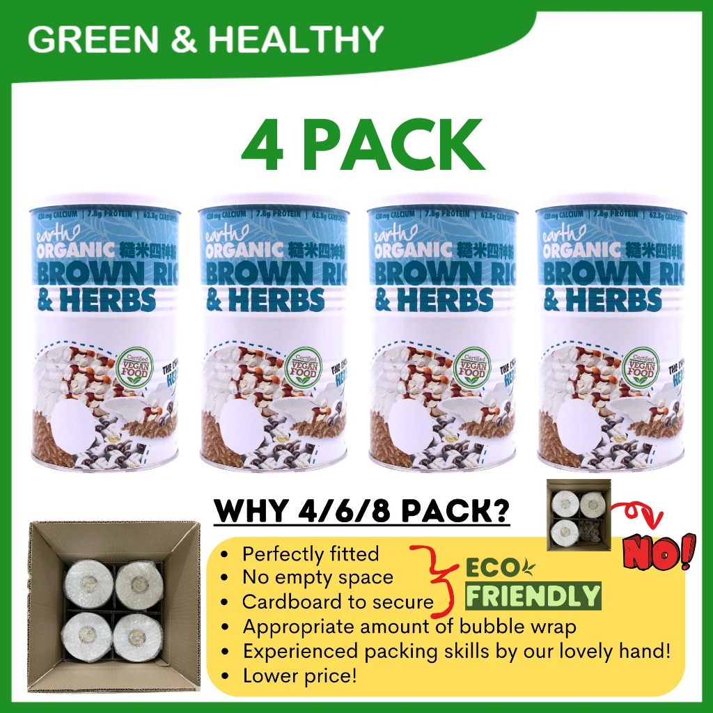 {Promo} Earth Living Organic Brown Rice & Herbs Powder 有机糙米四神粉 (500g x ...
