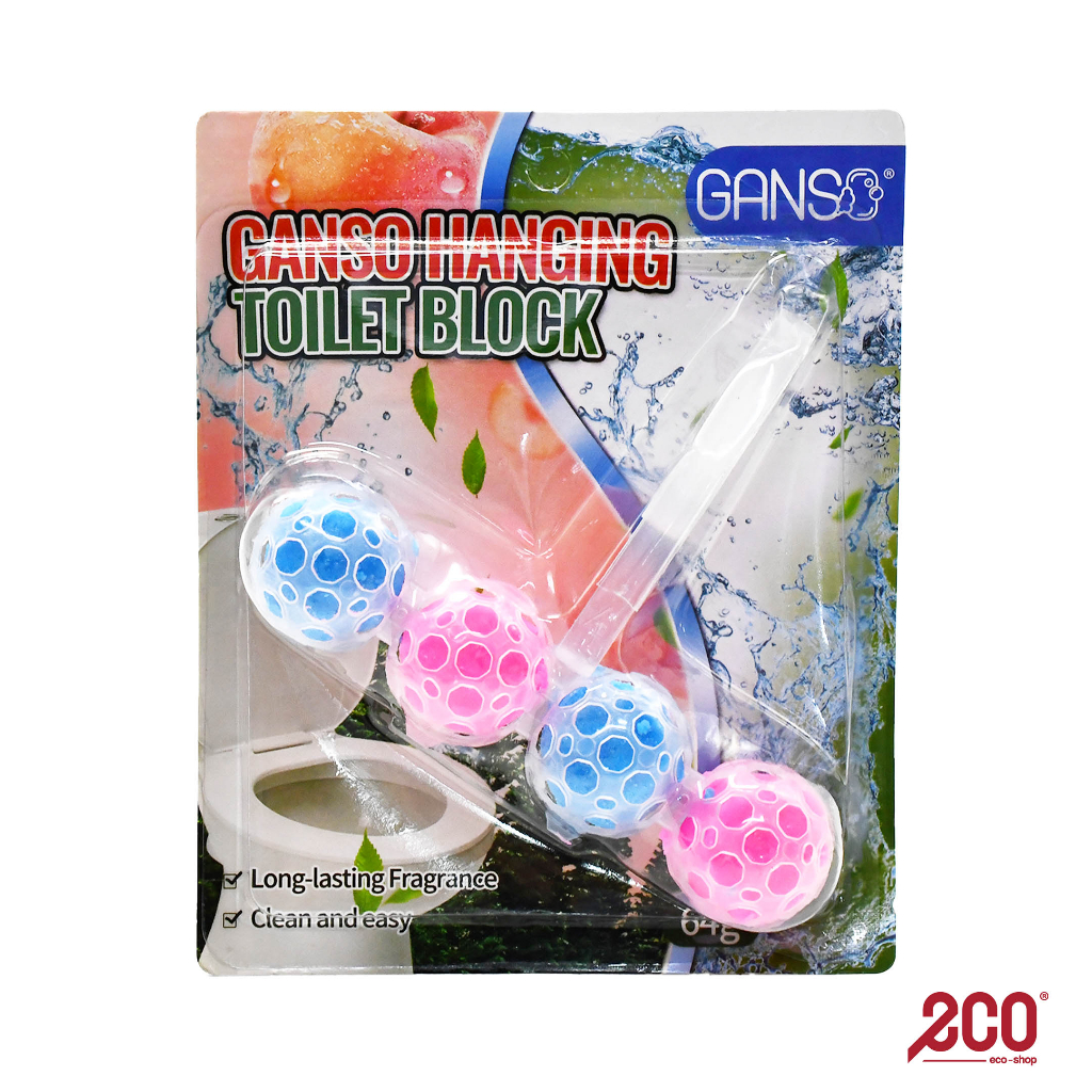 Ganso Toilet Hanging Block / Toilet Cleaning Ball With Peach Scent (64g