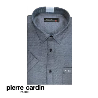 PIERRE CARDIN MEN'S SHORT SLEEVE FORMAL PRINTED SHIRT WITH POCKET (100% COTTON) - (W3560B-11428)