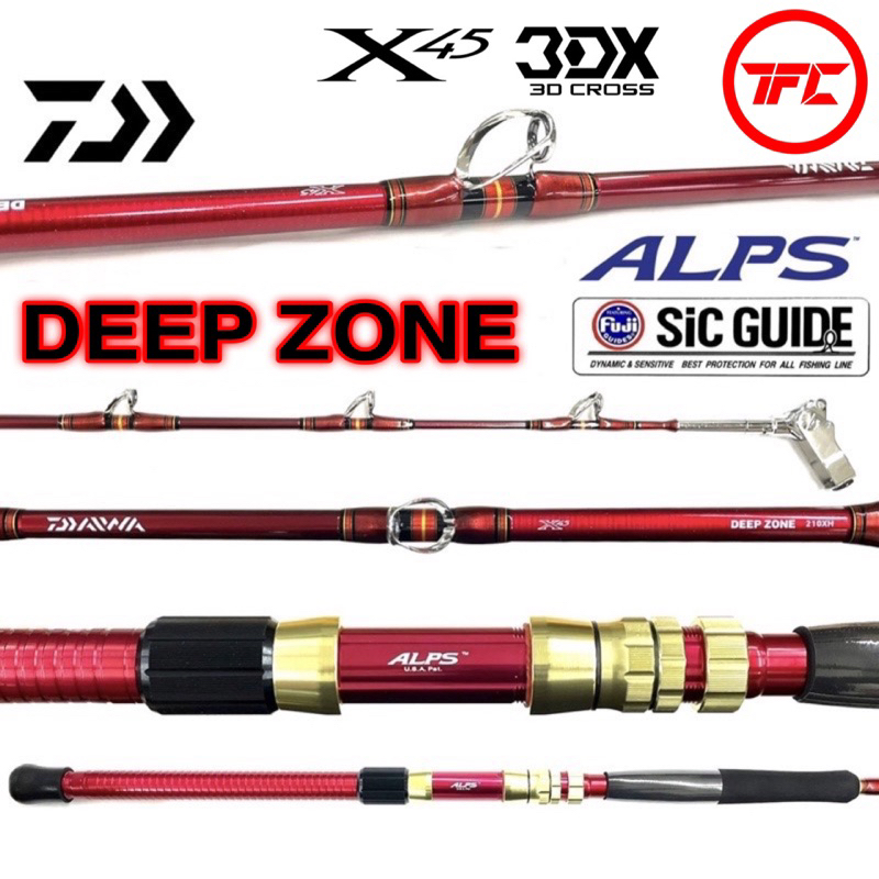2021 DAIWA Deep Zone 21' Fishing Rod 210H 210XH Electric Reel