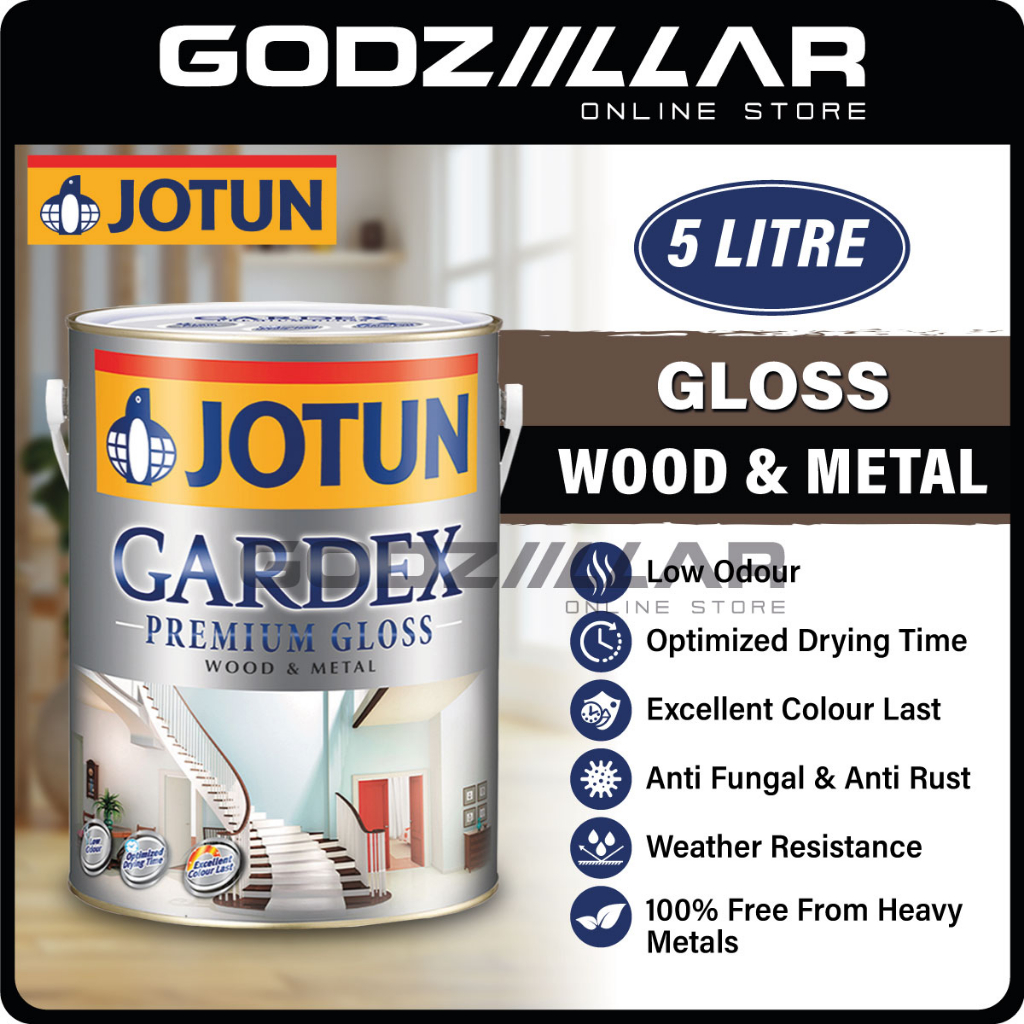 5l Jotun Gardex Premium Gloss Wood And Metal Gloss Cat Kayu And Besi Kilat Cat Minyak 5161