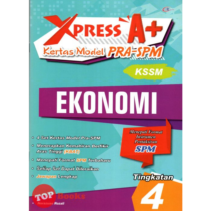 [topbooks Cemerlang] Xpress A Kertas Model Pra Spm Ekonomi Tingkatan 4