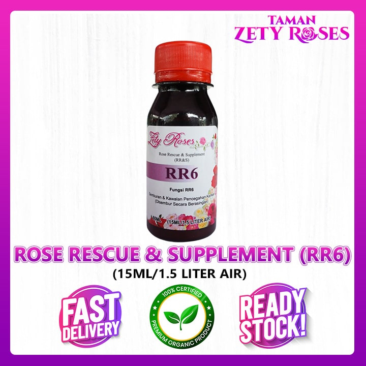 Zety Roses RR6 Rose Rescue 6 Semburan Rawatan Kanker, Kulat Merah (60ml ...