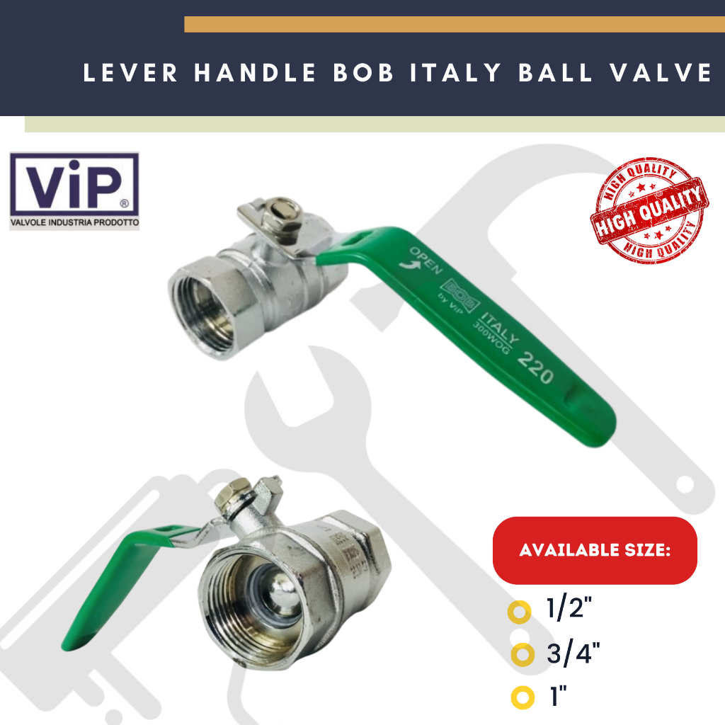 VIP 1/2", 3/4", 1" Long Lever Handle Ball Valve Stainless Steel