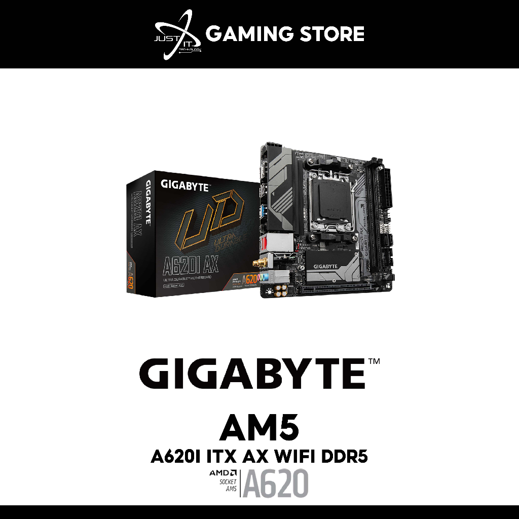 GIGABYTE A620I A620-I ITX AX WIFI DDR5 MOTHERBOARD 7500F 7600 7600X 7700  7700X | Shopee Malaysia