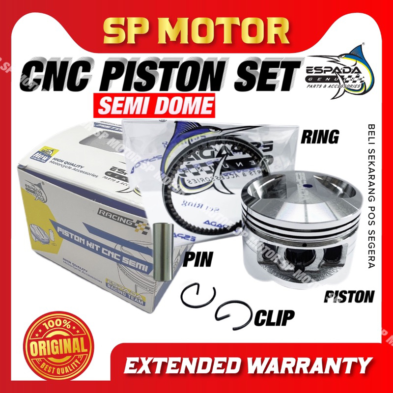 ESPADA PISTON CNC PIN 13 PISTON ESPADA PISTON SEMI DOME EX5