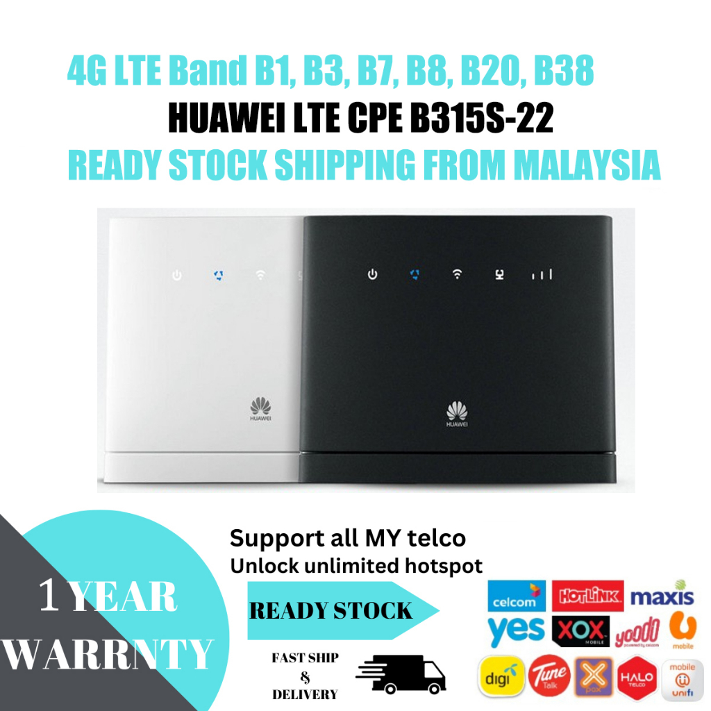NEW Modified Unlimited Hotspot Unlocked WiFi Router Huawei B315 B315s