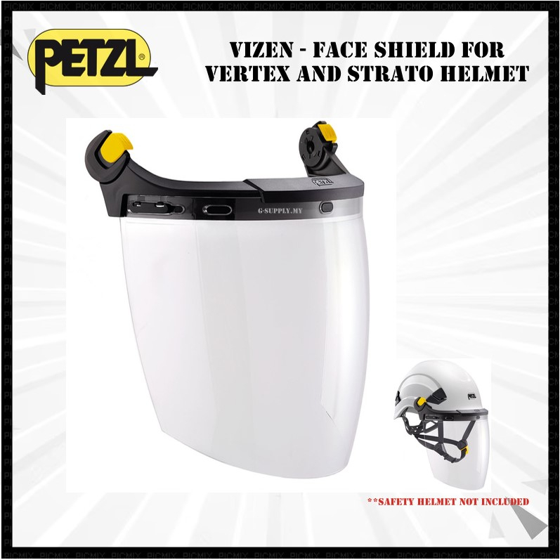 PETZL VIZEN Face shield for protection with EASYCLIP system for VERTEX and STRATO helmets