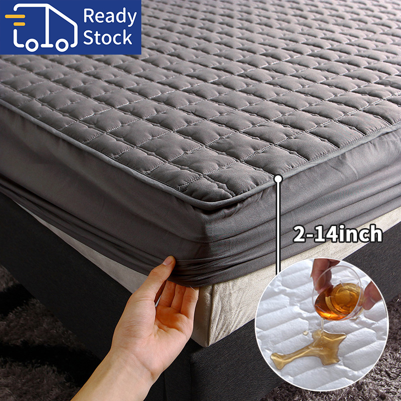 Mattress Cover Elastic Fitted Bedsheet Bedspread Matress Protector Bed ...